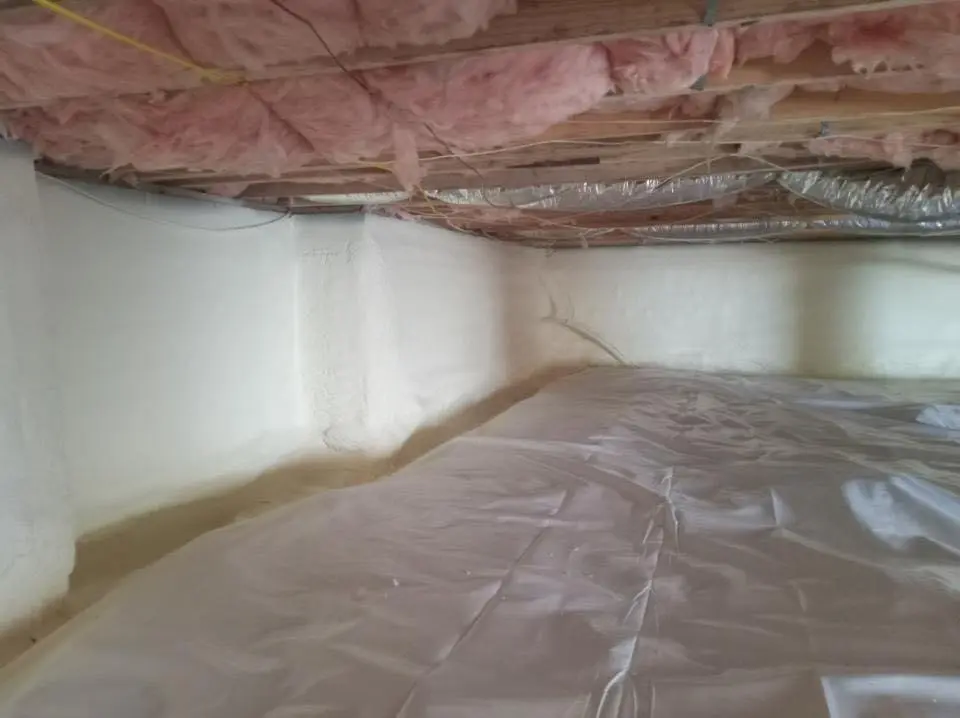Crawl space encapsulation with closed-cell spray foam for Attic Insulation in Neosho
